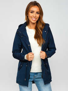 Bolf Damen Übergangsjacke Parka Dunkelblau  6852