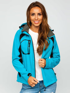 Bolf Damen Übergangsjacke Sofsthelljacke Blau  9055