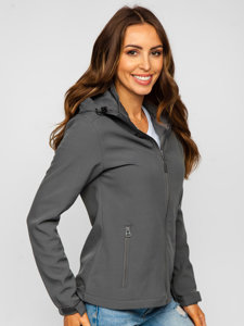 Bolf Damen Übergangsjacke Softshell Dunkelgrau  HH018