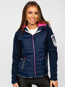 Bolf Damen Übergangsjacke Sport Jacke Dunkelblau  KSW4004