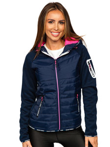 Bolf Damen Übergangsjacke Sport Jacke Dunkelblau  KSW4004