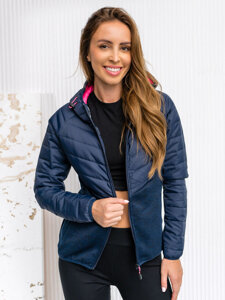 Bolf Damen Übergangsjacke Sportjacke Dunkalblau KSW4005A1