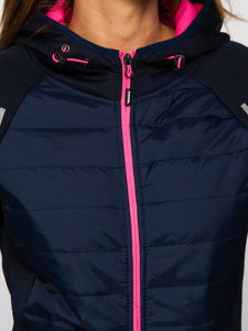 Bolf Damen Übergangsjacke Sportjacke Dunkalblau  KSW4009