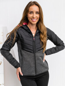 Bolf Damen Übergangsjacke Sportjacke Schwarz KSW4005A1