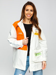 Bolf Damen Übergangsjacke Weiß-Orange  AG3010