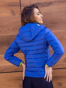 Bolf Damen Übergansjacke mit Steppmuster Hellblau  AB054