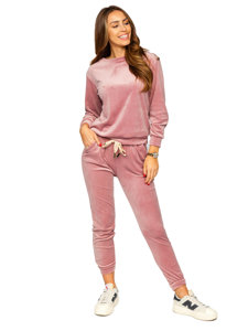 Bolf Damen Velours Zweiteiler Sport Set Puderpink  8129