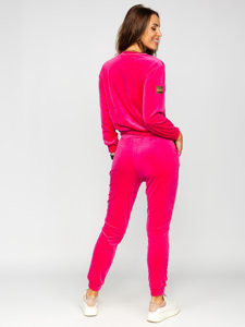 Bolf Damen Velours Zweiteiler Sport Set Rosa 8129