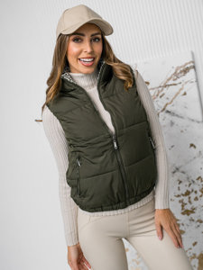 Bolf Damen Warme Steppweste Khaki  16M9092