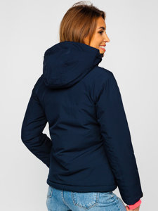 Bolf Damen Winterjacke Sportjacke Dunkelblau  HH012A