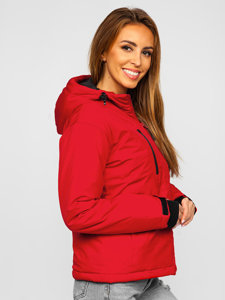 Bolf Damen Winterjacke Sportjacke Rot  HH012A