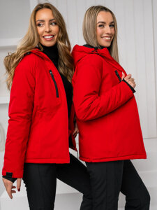 Bolf Damen Winterjacke Sportjacke Rot  HH012B