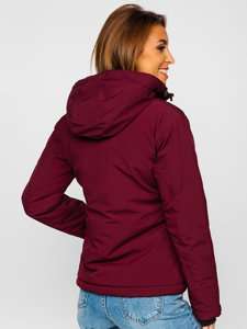 Bolf Damen Winterjacke Sportjacke Weinrot  HH012A