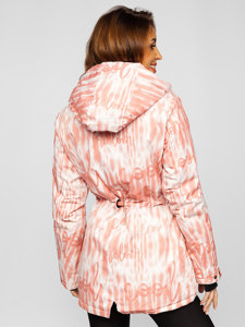 Bolf Damen Winterjacke mit Kapuze Rosa  B2393