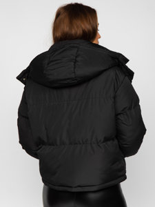 Bolf Damen Winterjacke mit Kapuze Schwarz 5M3117