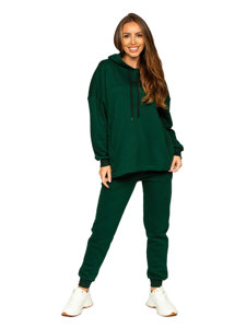 Bolf Damen Zweiteiler Sport Set Jogginganzug Grün  8029