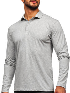 Bolf Herren Baumwoll Polohemd Lanagrm Grau  5119