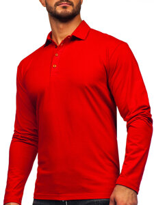 Bolf Herren Baumwoll Polohemd Lanagrm Rot  5119