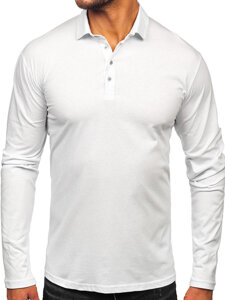 Bolf Herren Baumwoll Polohemd Lanagrm Weiß  5119