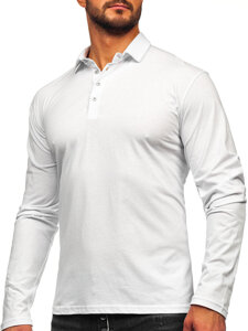 Bolf Herren Baumwoll Polohemd Lanagrm Weiß  5119