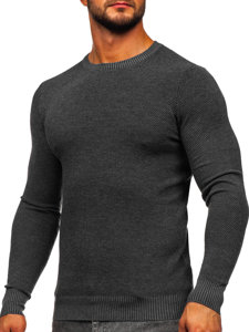 Bolf Herren Baumwoll Pullover Anthrazit  W2-20124