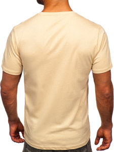 Bolf Herren Baumwoll T-Shirt Beige  0001