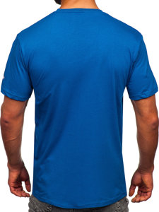 Bolf Herren Baumwoll T-Shirt Blau  14731