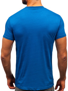 Bolf Herren Baumwoll T-Shirt Blau  14736