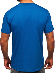 Bolf Herren Baumwoll T-Shirt Blau  14752