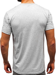 Bolf Herren Baumwoll T-Shirt Grau  14725