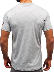 Bolf Herren Baumwoll T-Shirt Grau  14736