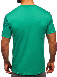 Bolf Herren Baumwoll T-Shirt Grün  14710