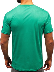 Bolf Herren Baumwoll T-Shirt Grün  14736