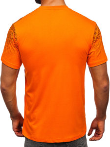 Bolf Herren Baumwoll T-Shirt Orange  14710