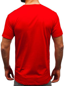 Bolf Herren Baumwoll T-Shirt Rot  14722