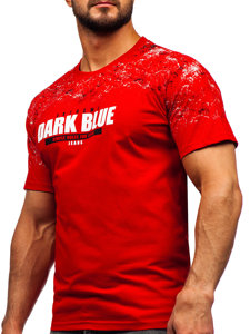 Bolf Herren Baumwoll T-Shirt Rot  14725