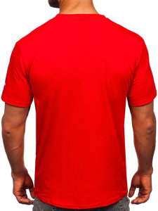 Bolf Herren Baumwoll T-Shirt Rot 14731