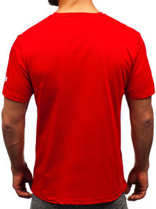 Bolf Herren Baumwoll T-Shirt Rot  14741