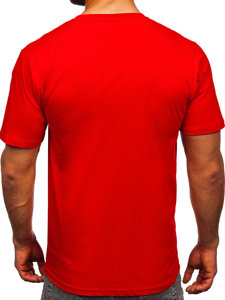 Bolf Herren Baumwoll T-Shirt Rot  14748