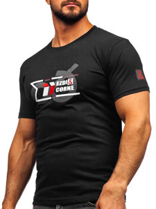 Bolf Herren Baumwoll T-Shirt Schwarz  14736