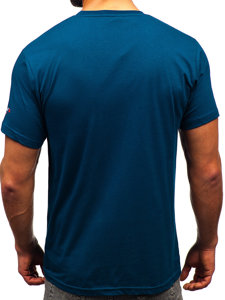 Bolf Herren Baumwoll T-Shirt Schwarzblau  14732