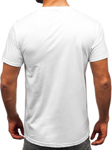 Bolf Herren Baumwoll T-Shirt Weiß  14722