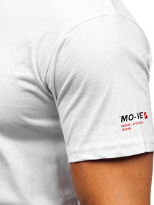 Bolf Herren Baumwoll T-Shirt Weiß  14732