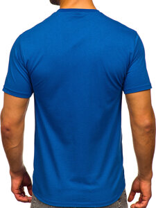 Bolf Herren Baumwoll T-Shirts mit Motiv Indigo  5052