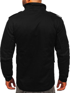 Bolf Herren Baumwoll Übergangsjacke Schwarz  10290