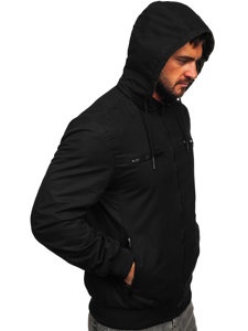 Bolf Herren Baumwoll Übergangsjacke Schwarz  84M3010