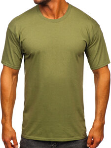 Bolf Herren Baumwoll Uni T-Shirt Khaki  B459