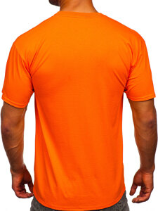 Bolf Herren Baumwoll Uni T-Shirt Orange  B459