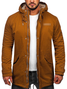 Bolf Herren Baumwoll Winterjacke Parka Camel  EX838A