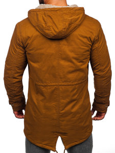 Bolf Herren Baumwoll Winterjacke Parka Camel  EX838A